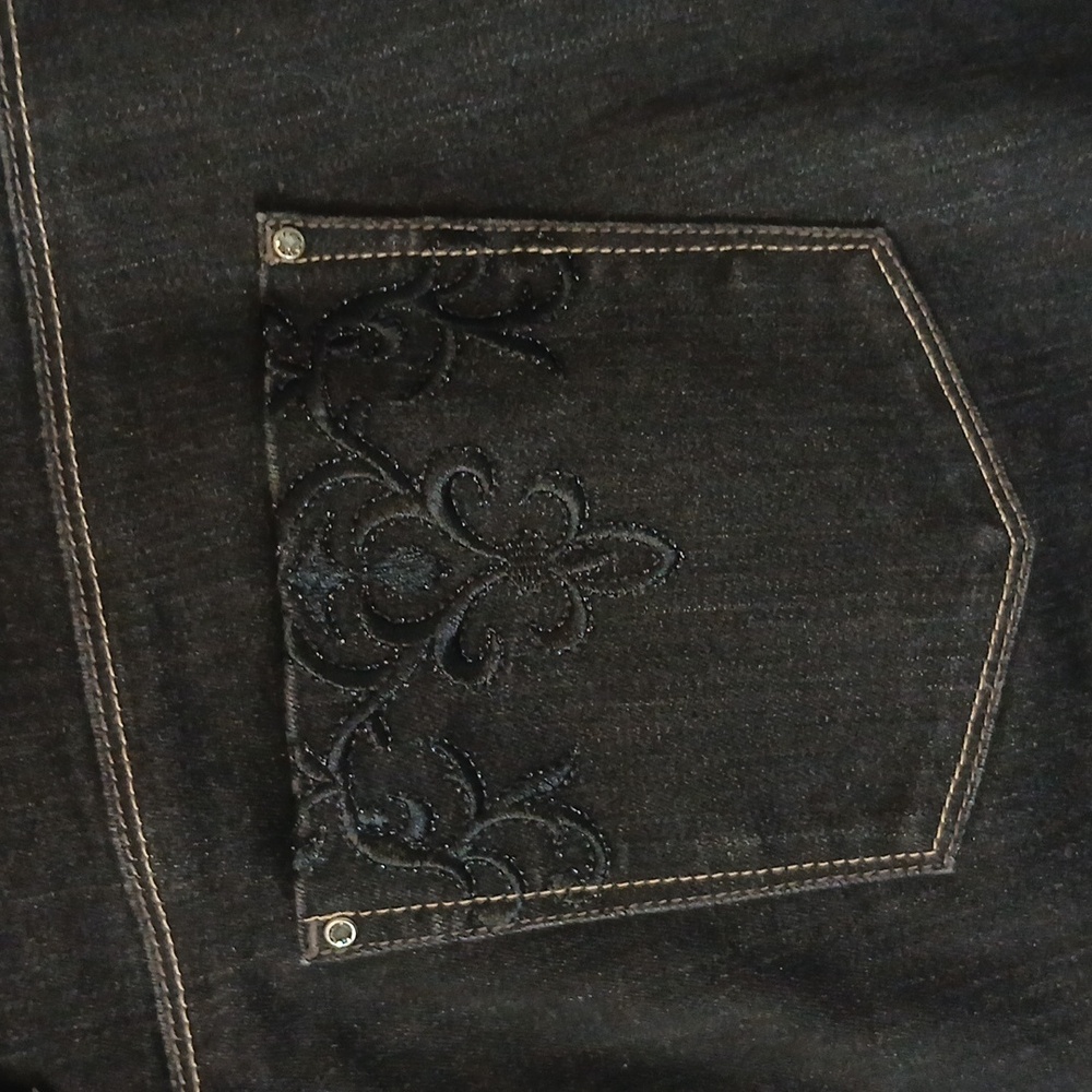 WHBM Women's Black Jeans, Slim Leg Blanc 8R - Picture 6 of 10